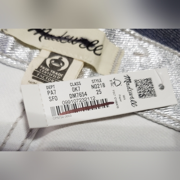 Madewell The '90s Straight Jeans High Rise in Silver Foil size 25 nwt - Picture 4 of 8